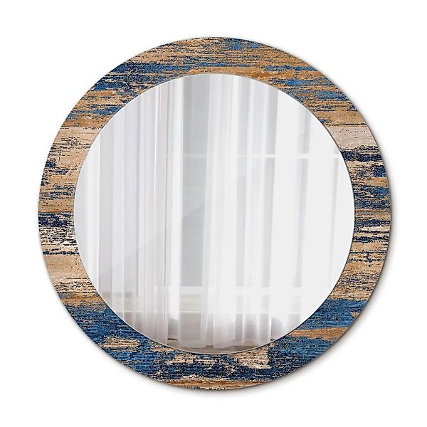 Tulup Spiegel mit Aufdruck Abstraktes Holz 70x70 cm Runder Spiegel mit Deko günstig online kaufen