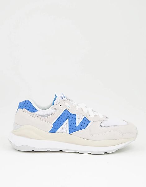 New Balance – 54/70 – Sneaker aus Wildleder in gebrochenem Weiß und Blau günstig online kaufen