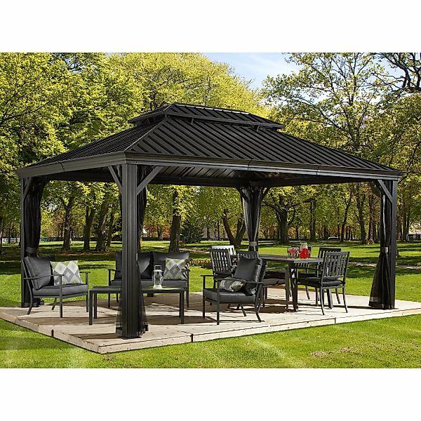 Sojag Aluminium-Pavillon Messina 12 x 16 Anthrazit 363 cm x 483 cm x 307 cm günstig online kaufen