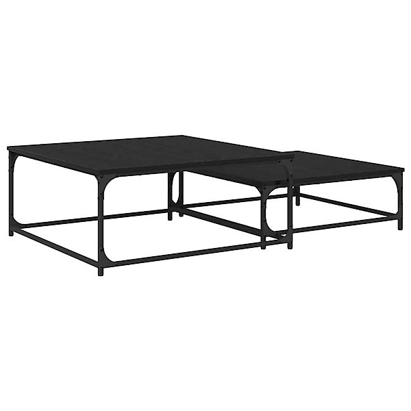 vidaXL Nesting Couchtisch 2 Stk Schwarz Eichen-Optik 80 x 8035 x cm 881895 günstig online kaufen