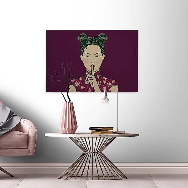 Bricoflor Lila Wandbild Japan Motiv Pop Art Leinwand Bild Im Asiatischen St günstig online kaufen