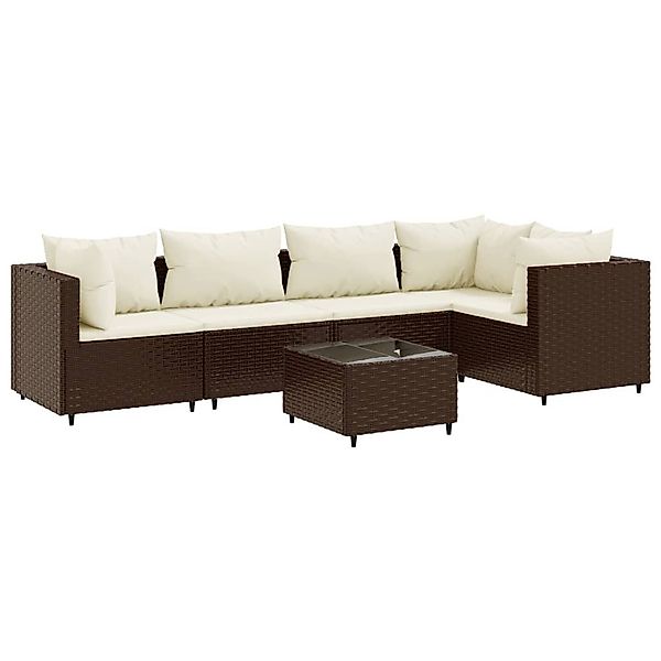 vidaXL Gartenlounge-Set 6-tlg. Garten-Lounge-Set mit Kissen günstig online kaufen