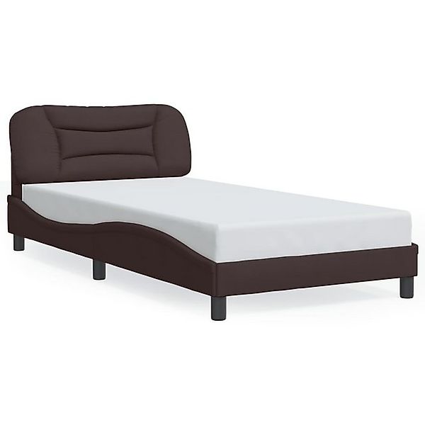 furnicato Bettgestell ohne Matratze "Hvar" Dunkelbraun 100x200 cm Stoff (1- günstig online kaufen