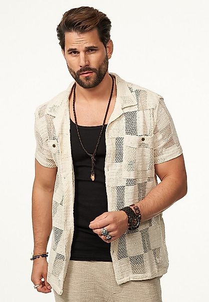 SOULSTAR Kurzarmhemd im Vintage Summer-Look Herren Kurzarm Strick Polo-Hemd günstig online kaufen