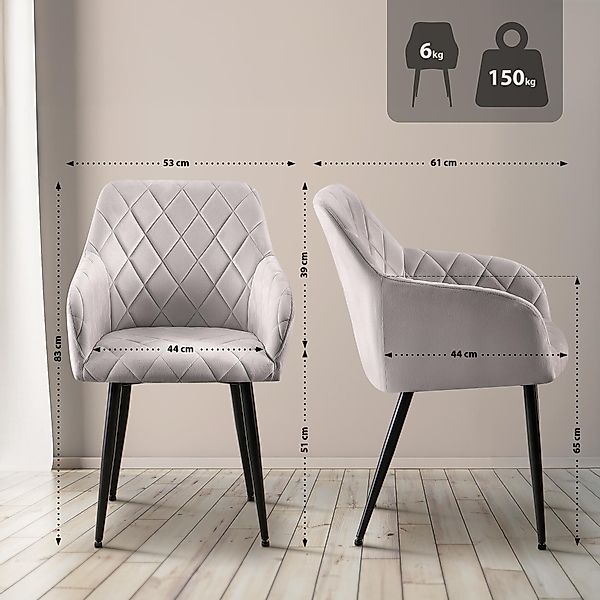 CLP Esszimmerstuhl Monett (2er Set), gepolsterte günstig online kaufen