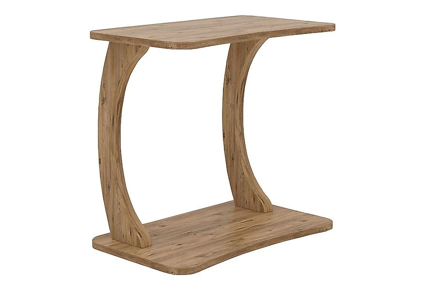 en.casa Beistelltisch, »Stattela« C-förmig 59 x 35 x 56 cm mit 4 Rollen Hol günstig online kaufen