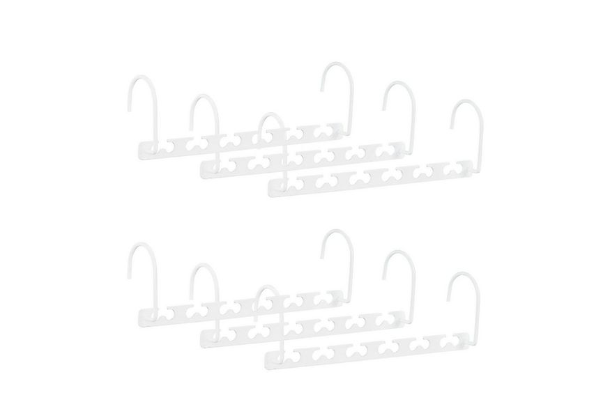 relaxdays Mehrfach-Kleiderbügel Metall Raumsparbügel 6er Set günstig online kaufen