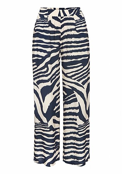 LASCANA Palazzohose mit Animalprint, Schlupfhose, Wide-Leg, günstig online kaufen