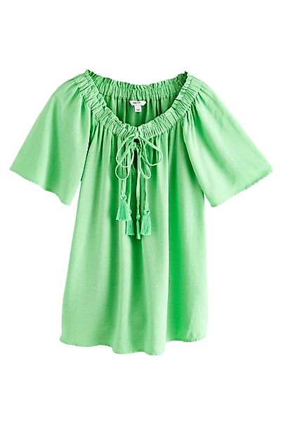 Next Blusenshirt Kurzärmliges Bardot-Oberteil mit Neckholder günstig online kaufen