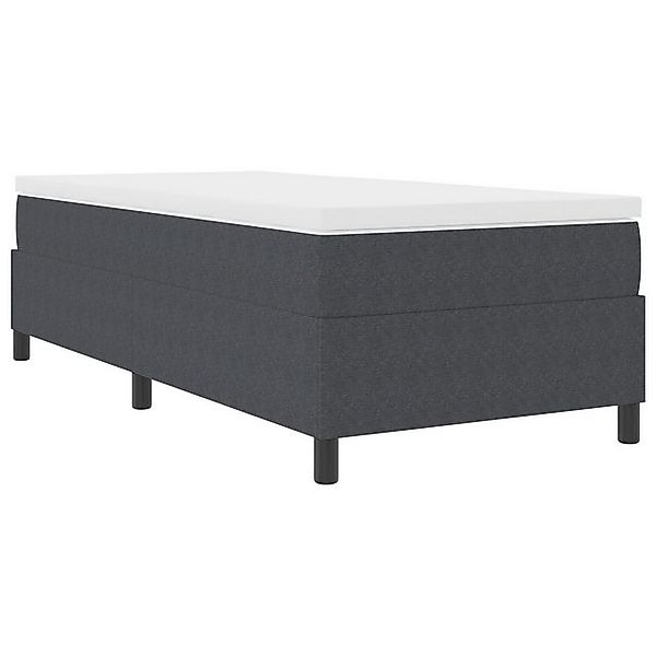 vidaXL Bett Boxspringbett Dunkelgrau Einzel Cord-Stoff (1-tlg) günstig online kaufen