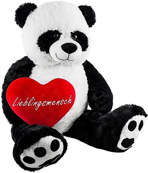 BRUBAKER Kuscheltier XXL Panda Teddy 100 cm mit Lieblingsmensch Herz (1-St. günstig online kaufen