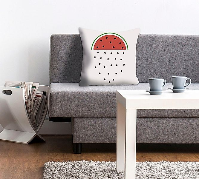 queence Dekokissen "Elina" mit Wassermelone, Kissenhülle ohne Füllung, 1 St günstig online kaufen