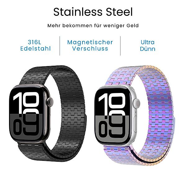 S&T Design Smartwatch-Armband Edelstahl Armband für Apple Watch Magnetisch günstig online kaufen