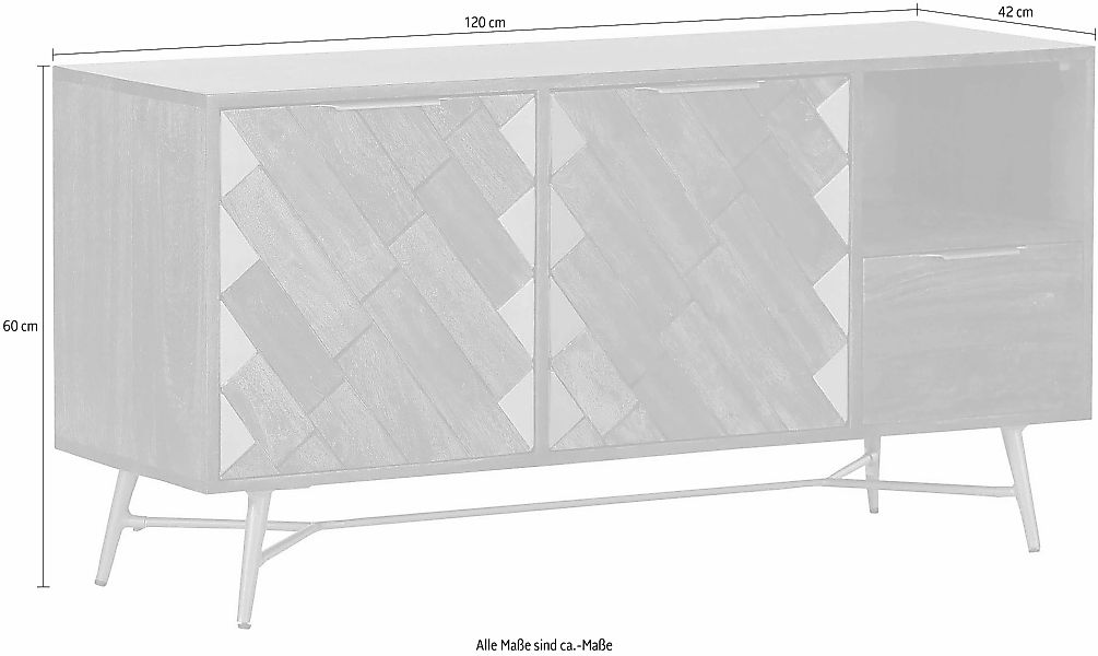 Gutmann Factory Lowboard "Marbella", Kommode, Breite 120 cm günstig online kaufen