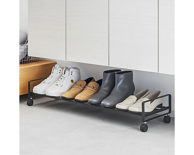 Yamazaki Schuhregal Tower Schuhablage Metall mit Rollen mobil kompakt schma günstig online kaufen