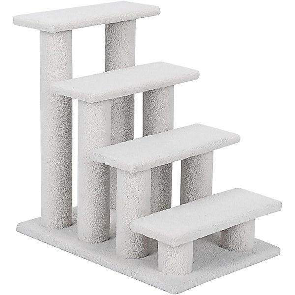 Costway Tiertreppe Katzentreppe 4 Stufen Haustiertreppe Beige günstig online kaufen