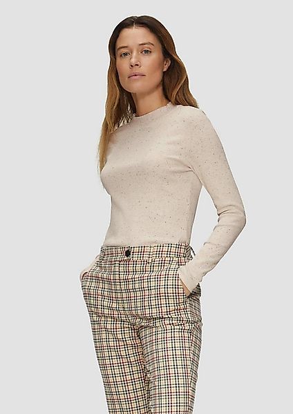 s.Oliver Langarmshirt T-Shirt Geripptes Jerseyshirt aus Effektgarn günstig online kaufen