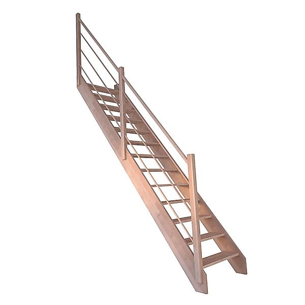 StarWood Treppe Rhodos Buche Gerade Holz-Design-Geländer L FSC® günstig online kaufen
