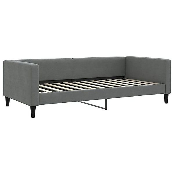vidaXL Bett, Tagesbett Dunkelgrau 100x200 cm Stoff günstig online kaufen