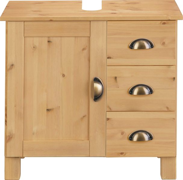 Home affaire Waschbeckenunterschrank "Oslo" Kiefer, 1 Tür und 3 Schubkästen günstig online kaufen