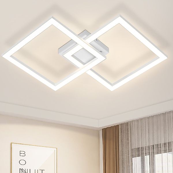 Nettlife LED Deckenleuchte Wohnzimmer Eckig 12W/24W günstig online kaufen