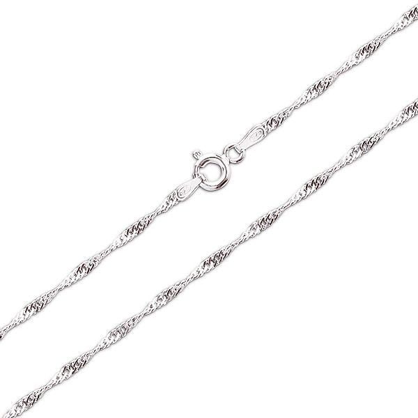 Schöner-SD Silberkette Singapurkette 1,8mm Halskette gedreht günstig online kaufen