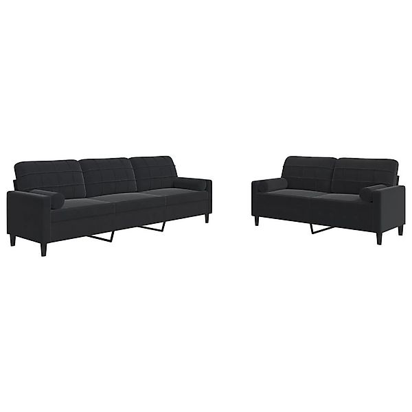 vidaXL Sofa 2-tlg. Sofagarnitur mit Kissen günstig online kaufen