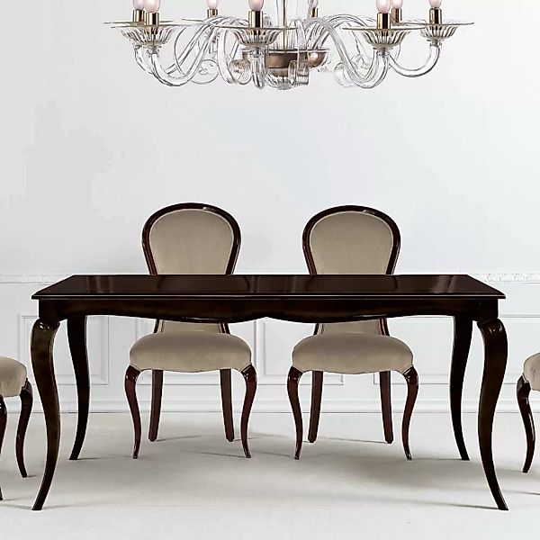 Tisch Esszimmer dunkelbraun im klassischen Stil 170 cm breit günstig online kaufen