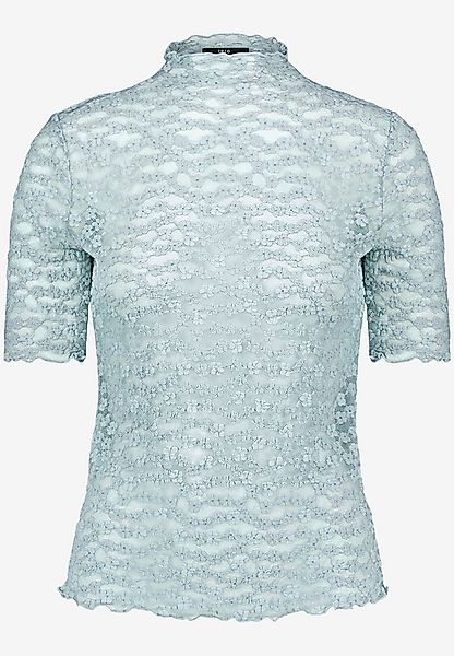 Zero Sweatjacke Spitzenshirt mit Stehkragen günstig online kaufen