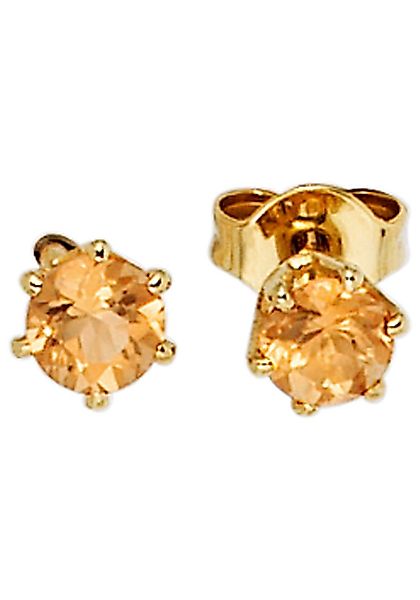 JOBO Paar Ohrstecker, rund 585 Gold günstig online kaufen