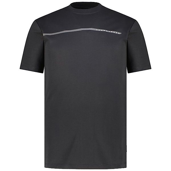 Jack&Jones T-Shirt mit Label-Print Farbe schwarz Größe: 8XL günstig online kaufen