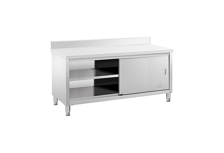 Royal Catering Arbeitstisch 180 x 70 cm Arbeitsschrank Aufkantung Edelstahl günstig online kaufen
