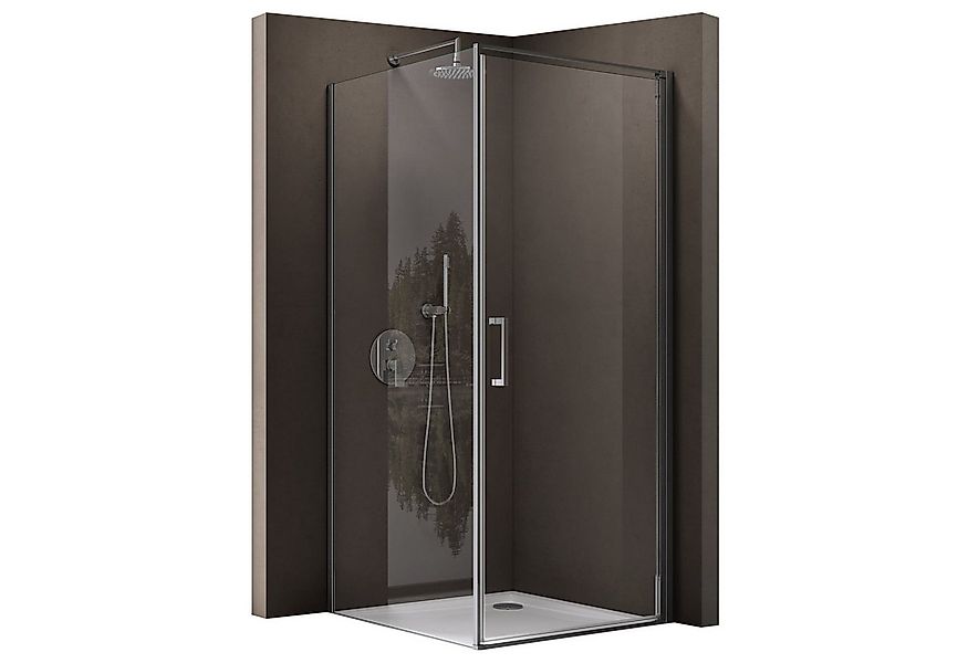 doporro Eckdusche Duschkabine Duschabtrennung ESG-Glas mit Nano H:195cm Rav günstig online kaufen