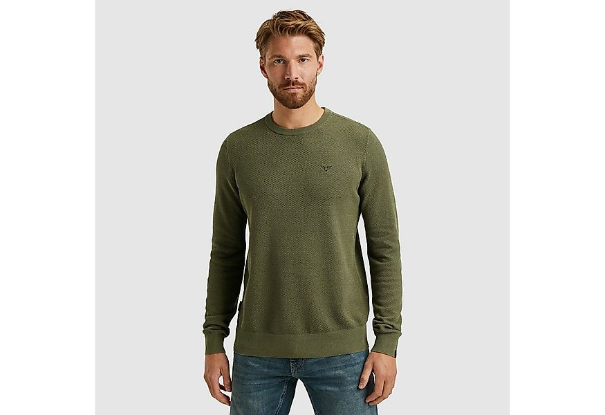 PME LEGEND Rundhalspullover mit Logo Stickerei günstig online kaufen