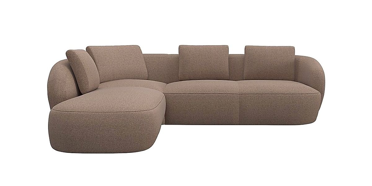FLEXLUX Ecksofa "Torino, rund, L-Form, Sofa-Ecke mit Ottomane" Modernes, or günstig online kaufen
