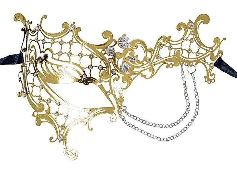 Zoelibat Verkleidungsmaske Halb Augenmaske Electra - Gold mit Strass und Ke günstig online kaufen