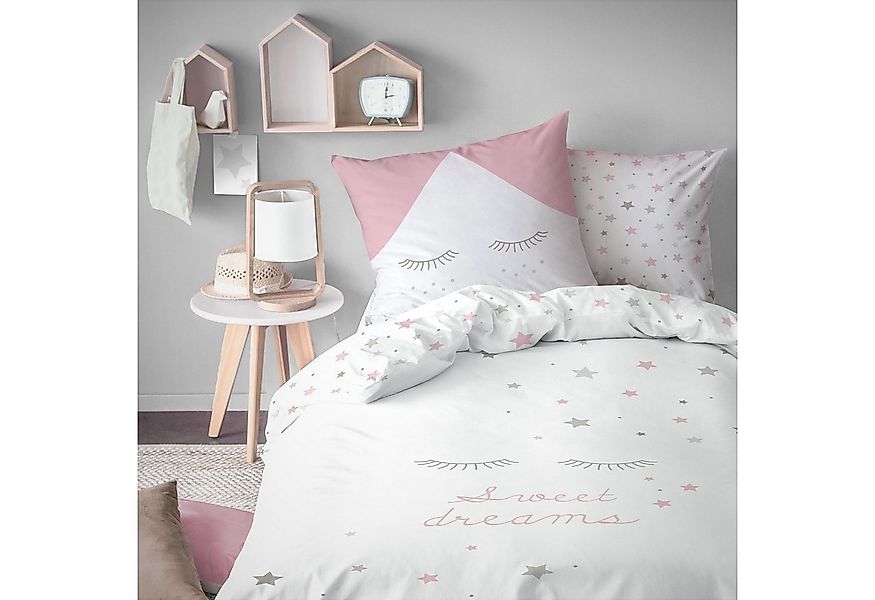 MTOnlinehandel Bettwäsche Sweet Dreams 135x200 + 80x80 cm, 100 % Baumwolle, günstig online kaufen