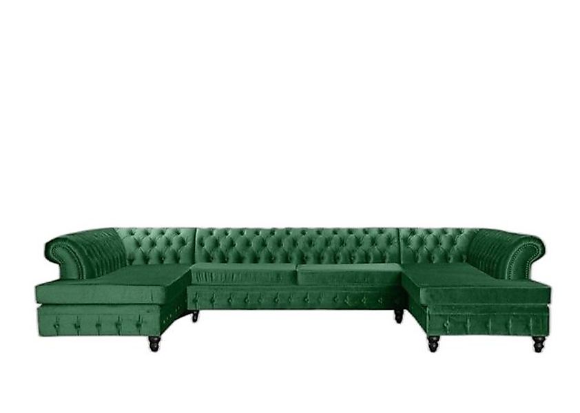 Xlmoebel Ecksofa Grau Chesterfield Drei-Sitzer Elegante Wohnraummöbel Neu S günstig online kaufen