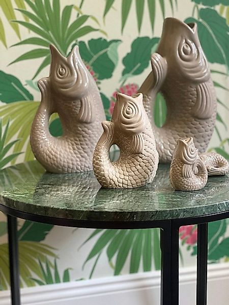 Giftcompany Kerzenhalter Monsieur Carafon Kerzenhalter Fisch XS sandstone 1 günstig online kaufen