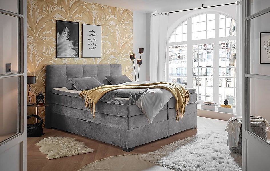 ED EXCITING DESIGN Boxspringbett Fanes mit Komforteinstiegshöhe von 73cm, e günstig online kaufen