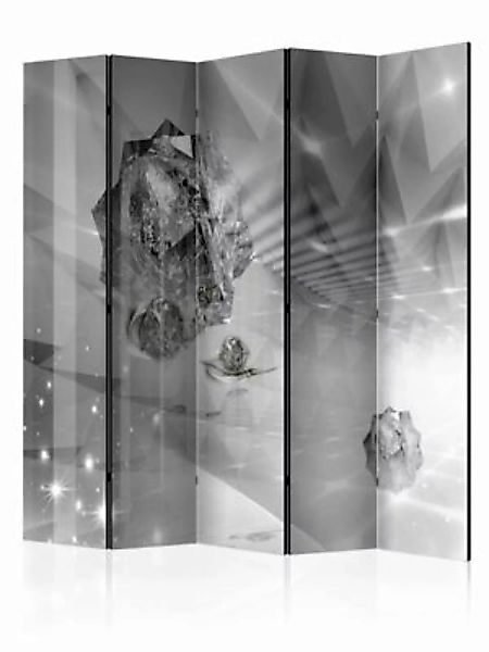 artgeist Paravent Abstract Greyness II [Room Dividers] grau/weiß Gr. 225 x günstig online kaufen