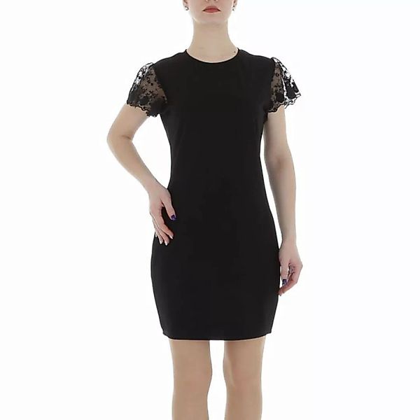 Ital-Design Sommerkleid Damen Freizeit (86164399) Spitze Minikleid in Schwa günstig online kaufen