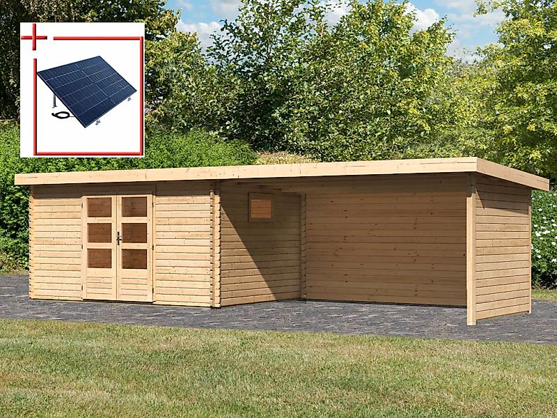 WOODFeeling Gartenhaus "Trittau 5", mit Anbaudach günstig online kaufen