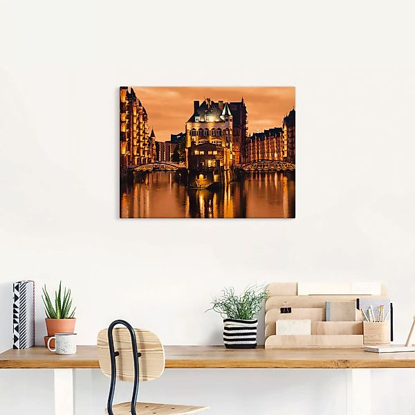 Artland Wandbild "Speicherstadt in Hamburg", Deutschland, (1 St.), als Alub günstig online kaufen