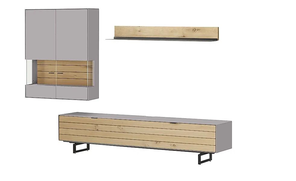 Jette Home Wohnkombination  Como ¦ grau ¦ Maße (cm): B: 287 H: 200 T: 46.0 günstig online kaufen