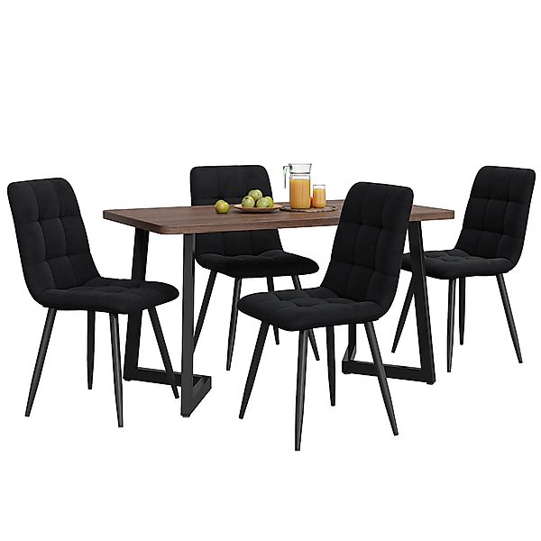 OKWISH Esstisch Essgruppe,Esstisch mit Stühlen Set, günstig online kaufen