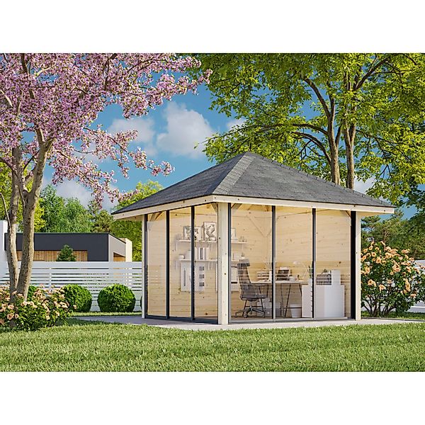 Palmako Pavillon Bianca Set 501 Slide Plus 300 x 300 cm Lackiert Weiß FSC® günstig online kaufen
