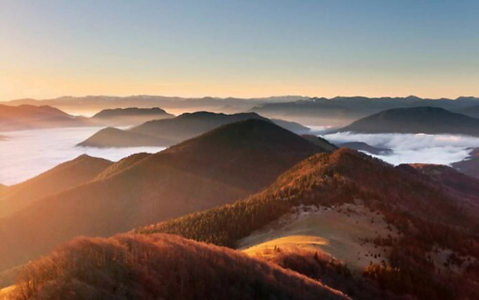Papermoon Fototapete »Berg Sonnenuntergang« günstig online kaufen