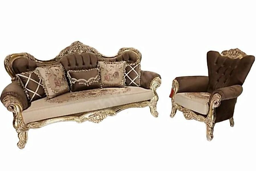 JVmoebel Sofa, Klassische Chesterfield Sofagarnitur Möbel Einrichtung 3+1 günstig online kaufen