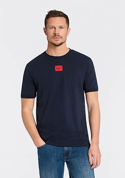 HUGO T-Shirt "Diragolino" Rundhalsausschnitt, Regular Fit, Logo-Label günstig online kaufen